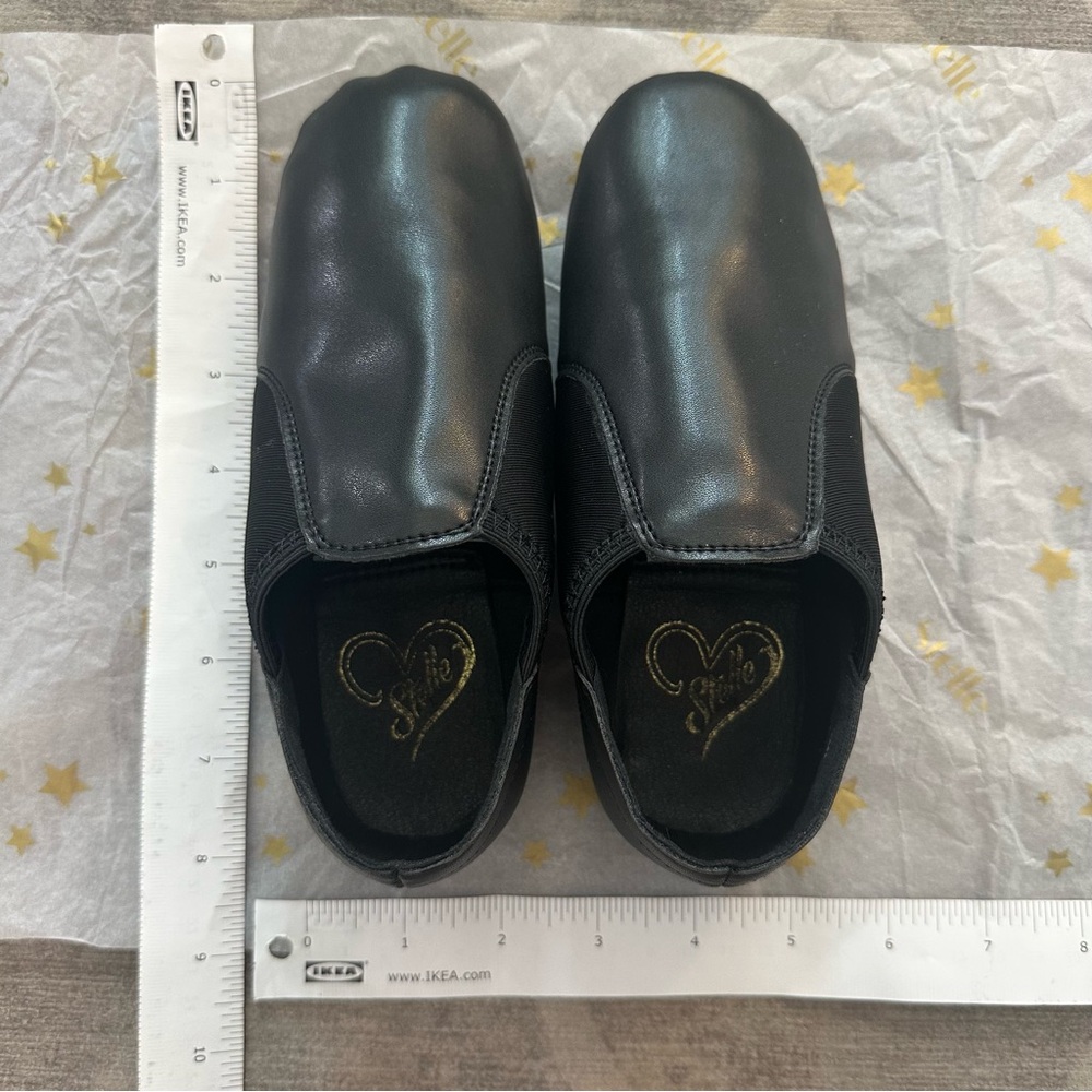 Stelle Jazz / Stage / performance Shoes- black leather slip on - Picture 10 of 16